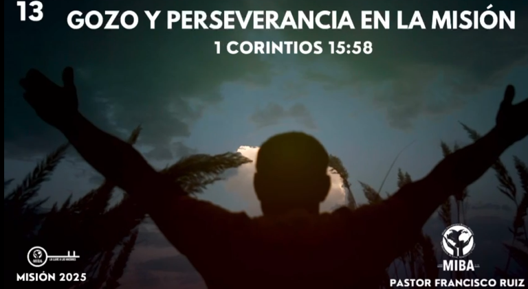 13- GOZO Y PERSEVERANCIA EN LA MISION